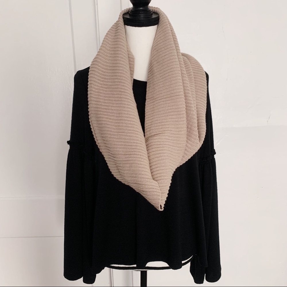Aeropostale Beige Brown Circle Infinity Scarf